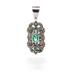 Pendant with emeralds, 2nd half of 20th century.