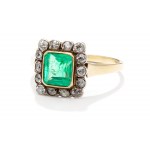 Ring mit Smaragd und Diamanten, 1920er-1930er Jahre.