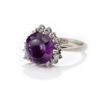 Ring with amethyst and diamonds, 20th/20th century.