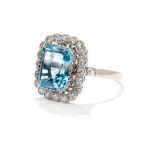 Ring with topaz and diamonds, early 21st century.