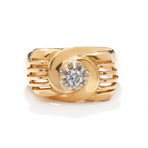 Diamantový prsten, Francie, 1. polovina 20. století.