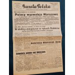 POLITICIANS EXPLODE WARSAW, Newspaper August 6, 1944 (Warsaw Uprising)