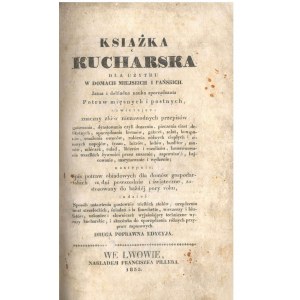 KSIĄŻKA KUCHARSKA - Lwów 1835