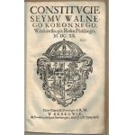 Constitucie Seymu Koronnego - Kraków 1620