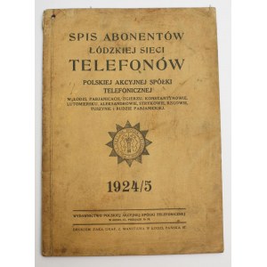 Directory of Subscribers of the Lodz Telephone Network 1924
