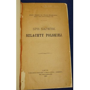 Dunin-Borkowski Spis nazwisk szlachty polskiej 1887