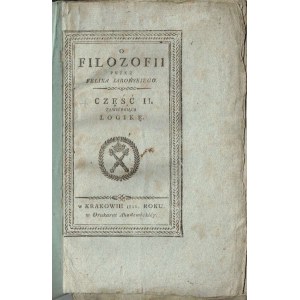 Feliks Jaroński O FILOZOFII Logika 1812