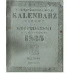 KALENDÁŘ DOMOWY I Gospodarski Gałęzowski na rok 1835 + Mappa Mazowieckie Województwo