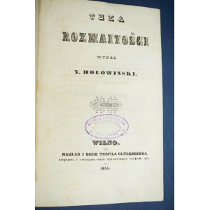 Hołowiński Teka rozmaitości Wilno 1844