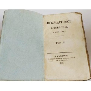 Rozmaitości Literackie 1828 T2