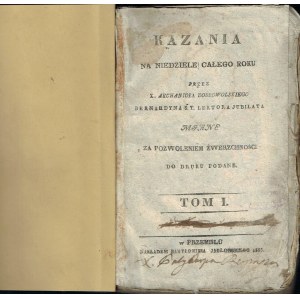 Sermons for Sundays throughout the year - Przemyśl 1833