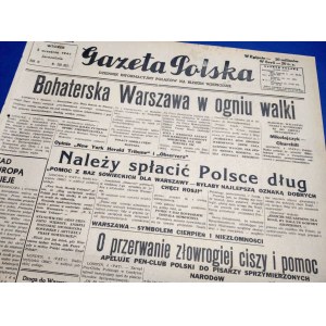 Bohaterska Warszawa w ogniu walki - Gazeta Polska 1944 (Powstanie Warszawskie)