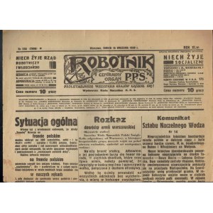 ROBOTNIK, PPS 16. septembra 1939 - Rad veliteľa Varšavskej armády