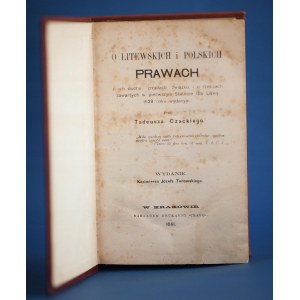 Czacki über litauische und polnische Gesetze 1861