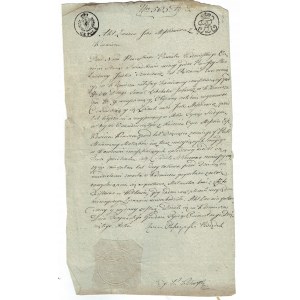AKT VĚDOMÍ Moszkowicze z Kazimierze 1810 Judaický rukopis