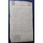 AKT VEDOMOSTI Moszkowicza z Kazimierza 1810 Judaický rukopis