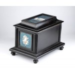 Viennese wood and enamel wedding coffer - circa 1870, signed AUGUST KLEIN
