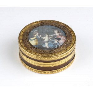 French gold and tortoiseshell snuff box - early 19th century