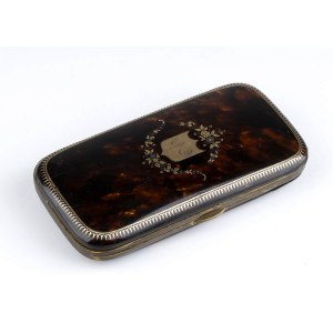 Victorian English tortoiseshell glasses case - 19th century