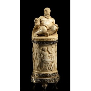 Empire ivory and gilded silver carving - possibly Italy, ca. 1810