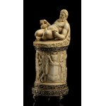 Empire ivory and gilded silver carving - possibly Italy, ca. 1810