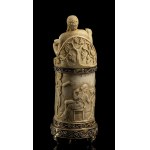 Empire ivory and gilded silver carving - possibly Italy, ca. 1810