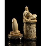 Empire ivory and gilded silver carving - possibly Italy, ca. 1810