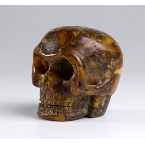 German amber Vanitas with skull - 18th century