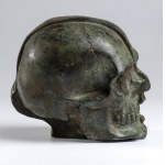German Vanitas with double-sided bronze skull - 18th century