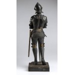 French bronze sculpture of a warrior - signed S. OMERTH