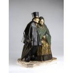 French bronze sculpture depicting two characters - signed BECQUEREL André Vincent (1893 - 1981)
