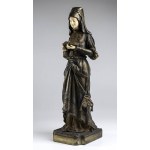 French bronze sculpture of a lady - signed S. OMERTH