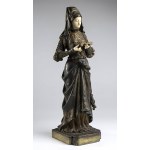 French bronze sculpture of a lady - signed S. OMERTH