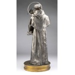 Italian silver sculpture depicting St. Anthony with the Infant Jesus - probably Naples, 19th century