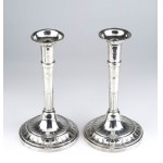 Pair of Italian silver candlesticks - Rome late 18th early 19th century