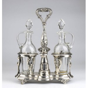 Italian silver vinegar cruet - Kingdom of Sardinia, Novara 1824-1872, mark of CANETTI FERDINANDO