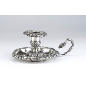 Italian silver chamber candlestick - Naples, 1832-1872