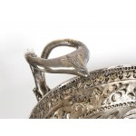 Impressive pair of Peruvian silver two-handled vases - early 20th century