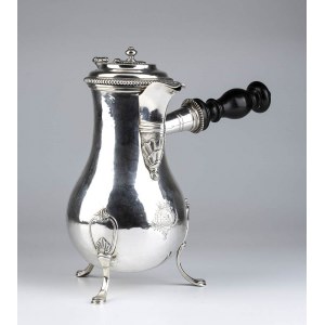 French silver cocholate pot - - Saint-Quentin 1752-1755, mark of ADRIEN DACHERY