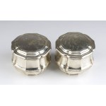 Pair of French silver tea caddies - Paris circa 1890, silversmith ANDRÉ AUCOC (1877-1911)