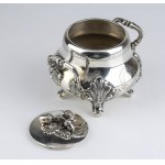 French silver sugar bowl, Paris circa 1840, mark of JEAN FRANCOIS VEYRAT, import in Turin, Kingdom of Sardinia