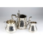 English Victorian sterling silver tea set - Sheffield 1869, mark of WILLIAM & HENRY STRATFORD