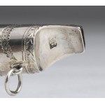 English sterling silver and coral Georgian whistle rattle - London 1794, mark of John Tatum I