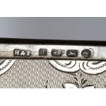 English Victorian sterling silver calling card case - Birmingham 1875, mark of HILLIARD & THOMASON