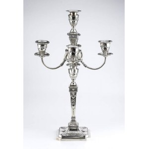 German silver candelabra - late 19th - early 20th century