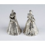 Pair of German silver figural Bell - Hanau late 19th century, mark of B. NERESHEIMER & SOHNE