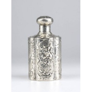 German silver tea caddy - late 19th century