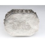Silver octagonal box - Burma, 19th century