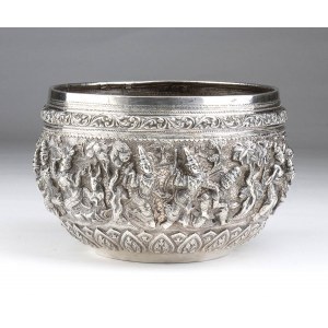 Thabeik silver bowl - Burma, 19th century