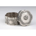 Polylobate silver box - Burma, 19th century